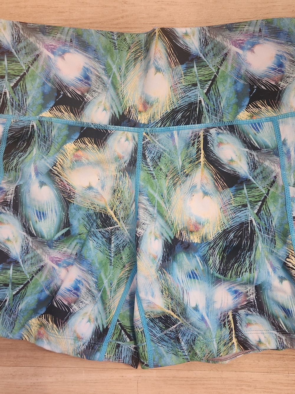 Constantly Varied Gear Peacock Feather Print Athletic Shorts - Large